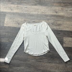 Madewell Cream Long Sleeve Tee